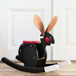 Wooden Rabbit Rocker - Black