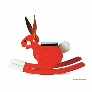 Wooden Rabbit Rocker - Red