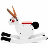 Wooden Rabbit Rocker - White